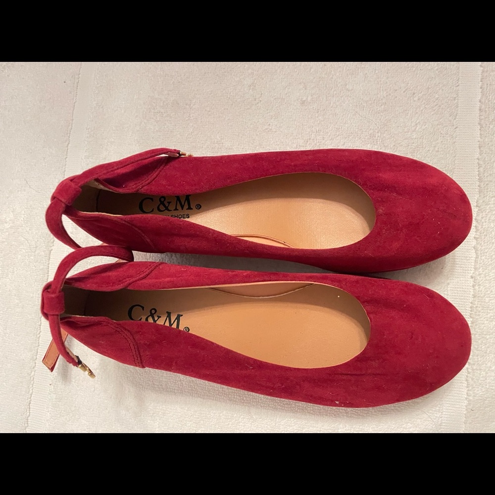 Red wedge shoes new